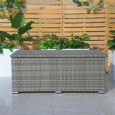 Medium Outdoor Rectangular Woven Rattan Storage Box - PA-3256M