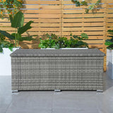 Medium Outdoor Rectangular Woven Rattan Storage Box - PA-3256M