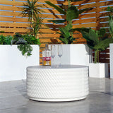 White Waterproof Outdoor Coffee Table - PAT-2462TA