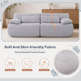 SOFTY Grey Indoor Modular Sofa Set - Space-Saving Compressed Sectional Sofa