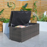 Rattan Garden Storage Box - Medium Outdoor Patio Storage Chest