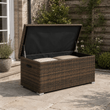 Rattan Garden Storage Box - Medium Outdoor Patio Storage Chest