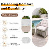 Outdoor Rattan Bistro Set - 2-Seater Sofa with Coffee Table, Grey