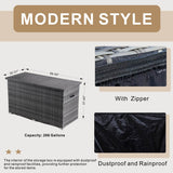 Large Outdoor Wicker Storage Box - Weatherproof Garden & Patio Chest