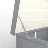 Wooden Garden Shed, Garden Tool Storage Shed with Hinged Roof and Shelf, Grey