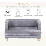 Dog Sofa Bed - Elevated Pet Chair with Soft Cushion, Grey