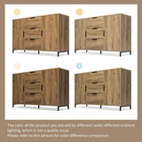 Sideboard Cabinet with 2 Doors and 3 Drawers - Storage Unit with Adjustable Shelf
