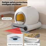 65L Automatic Cat Litter Box for Multiple Cats with App Control - Self-Cleaning Litter Tray with Odor Eliminator, Infrared Sensor & Child Lock