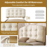 3ft Single Velvet Storage Bed - Upholstered Bed Frame with Drawers and Adjustable Headboard, Beige