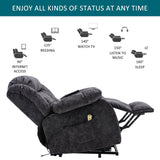 Power Lift Recliner Chair with Massage and Heat - Heavy Duty, Antiskid Fabric, Overstuffed Design