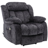 Power Massage Lift Recliner Chair with Heat & Vibration for Elderly, Heavy Duty and Safety Motion Reclining Mechanism - Antiskid Fabric Sofa Contempoary Overstuffed Design