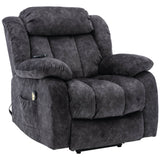 Power Lift Recliner Chair with Massage and Heat - Heavy Duty, Antiskid Fabric, Overstuffed Design