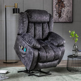 Power Lift Recliner Chair with Massage and Heat - Heavy Duty, Antiskid Fabric, Overstuffed Design