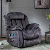 Power Lift Recliner Chair with Massage and Heat - Heavy Duty, Antiskid Fabric, Overstuffed Design