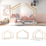 Kids Single Bed Frame with Under-Bed Storage, 3FT, Solid Pine Wood