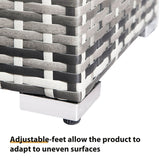 Garden Corner Rattan Sofa Set — Outdoor Furniture with Coffee Table & 2 Stools