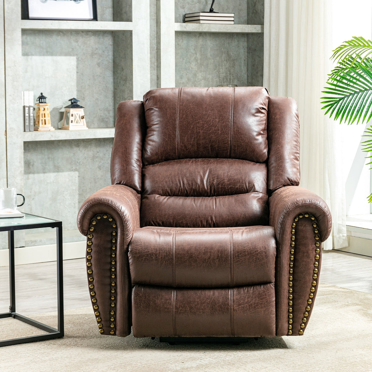 Power Lift Recliner Chair with Massage, Heat, USB Port & Pockets, Heavy Duty Electric Faux Leather