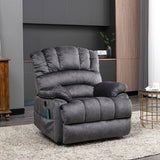 Electric Power Lift Recliner Chair Sofa with Massage and Heat, 2 Side Pockets, USB Ports