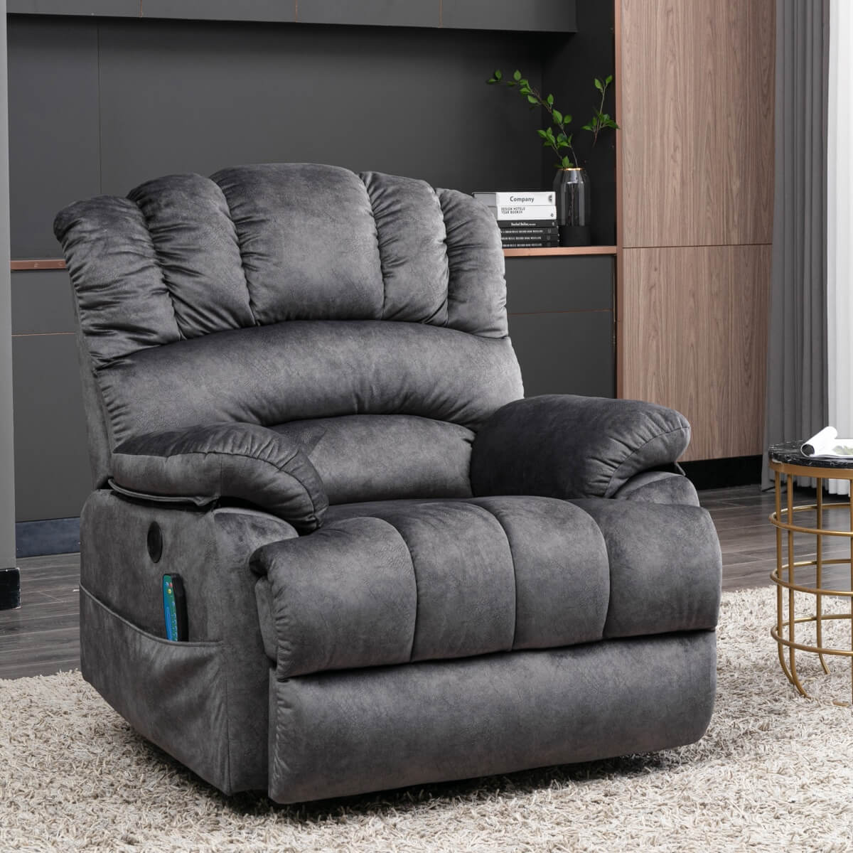 Electric Power Lift Recliner Chair - Massage and Heat, USB Ports, Side Pockets