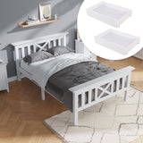 Modern TV Cabinet with Glass Shelves and LED Lighting, High-Gloss White, Wood Look