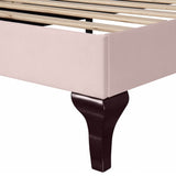 3FT Single Upholstered Velvet Bed - Slatted Frame with Adjustable Headboard