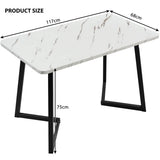 Modern Dining Set for 4 - Black Rectangular Table with Black Velvet Chairs
