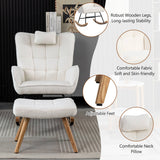 Rocking Recliner Chair - Padded Lounge Chair with Cushion for Living Room and Bedroom