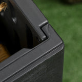 Garden Storage Box, 336 Litre Water-resistant Heavy Duty Double Wall, Black