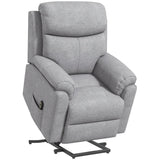 Power Lift Recliner Chair, Electric Lift with Remote Control, Linen Fabric, Grey