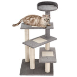 Cat Tree 100 cm Indoor Cats Scratching Post Climbing Tower Grey