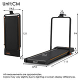 Folding Treadmill with Handrail – Adjustable Incline 1–10 km/h, Low Noise Running Machine for Home & Office with LED Display