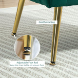 Velvet-Feel Accent Chair with Shell Back - Green