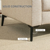 Linen-Look Armchair - Beige