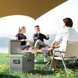 40L Portable Car Refrigerator - Light Green and Grey