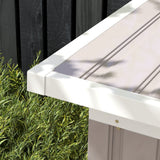 Corrugated Garden Metal Storage Shed Outdoor Equipment Tool Box - Light Grey