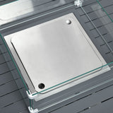 6-Piece Aluminium Garden Furniture Set, Fire Pit Table Outdoor Sofa with Cushions, Grey