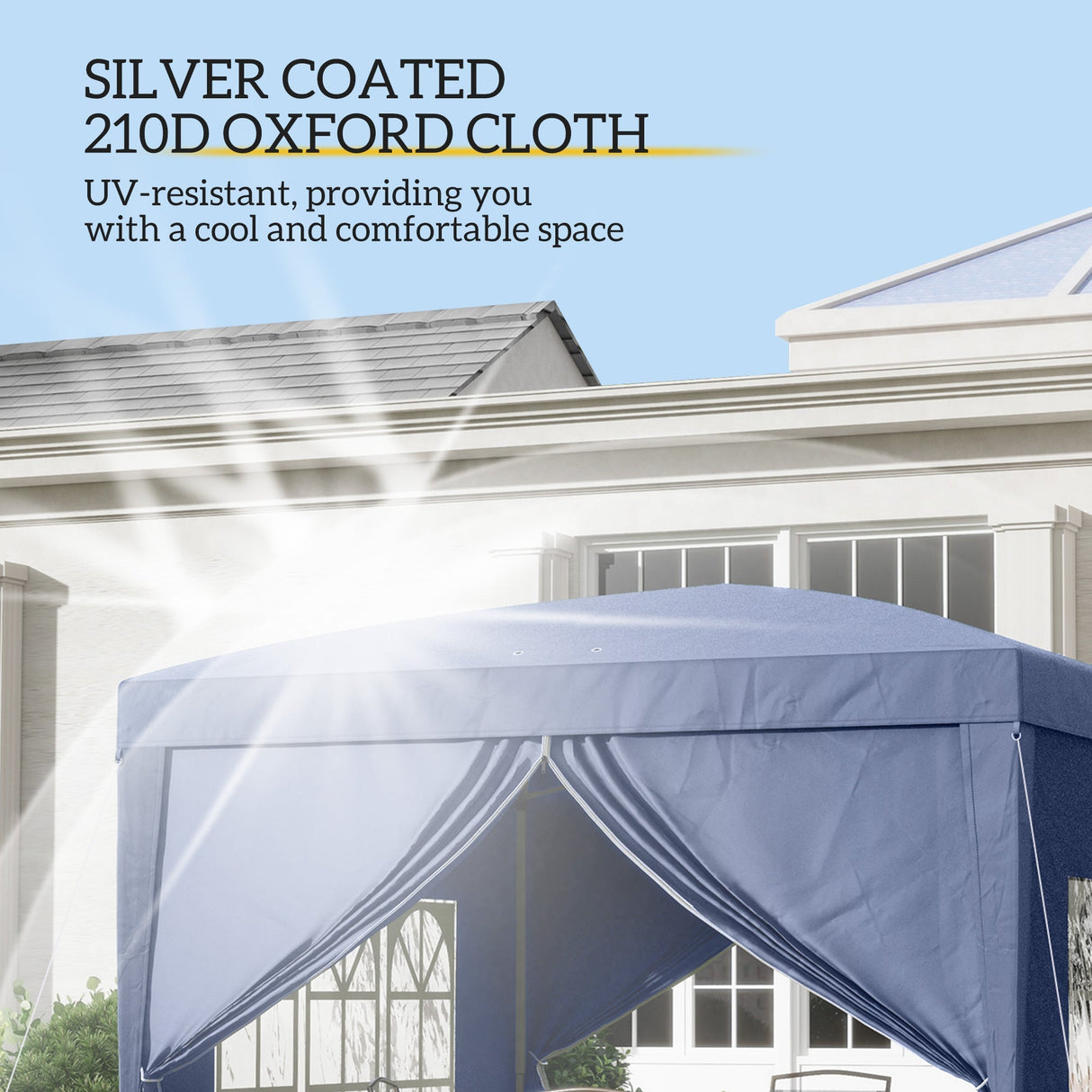 Pop Up Gazebo, Water and UV Resistant with Carry Bag, Blue