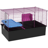 Small Animal Cage, Pet Playhouse with Platform and Ramp, 71 x 46 x 47cm