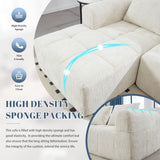 Oversized Cloud Sofa - Modular L Shape Sectional Sofa in Chenille Boucle