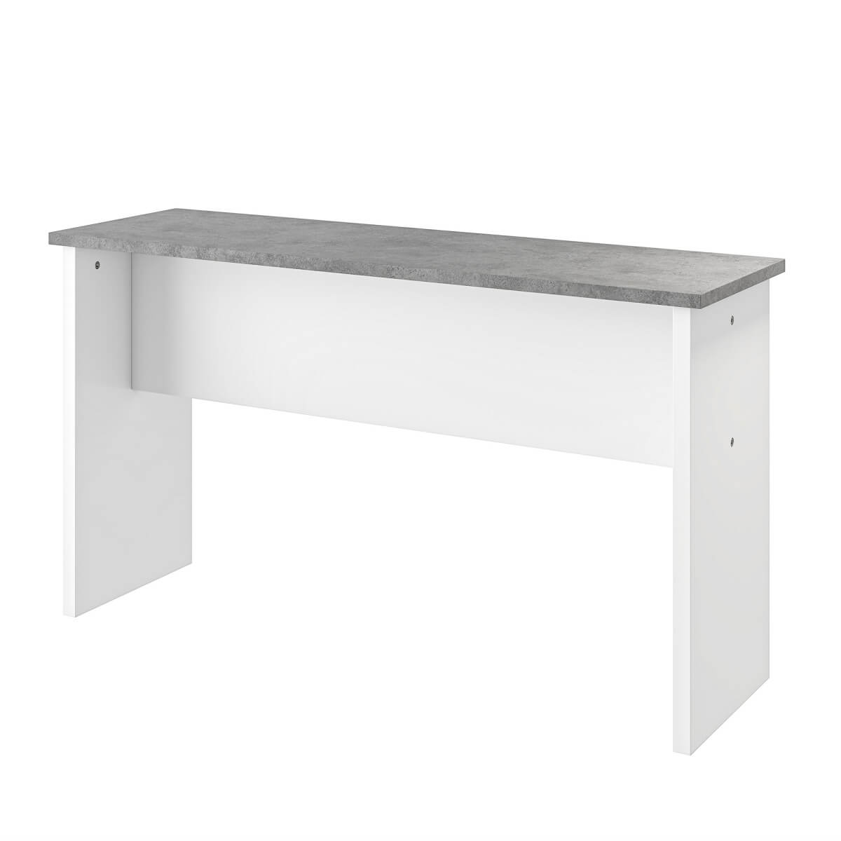 Dining Table Set with 2 Benches - Artificial Marble Kitchen & Dining Table for Small Spaces, Grey & White