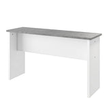 Dining Table Set with 2 Benches - Artificial Marble Kitchen & Dining Table for Small Spaces, Grey & White