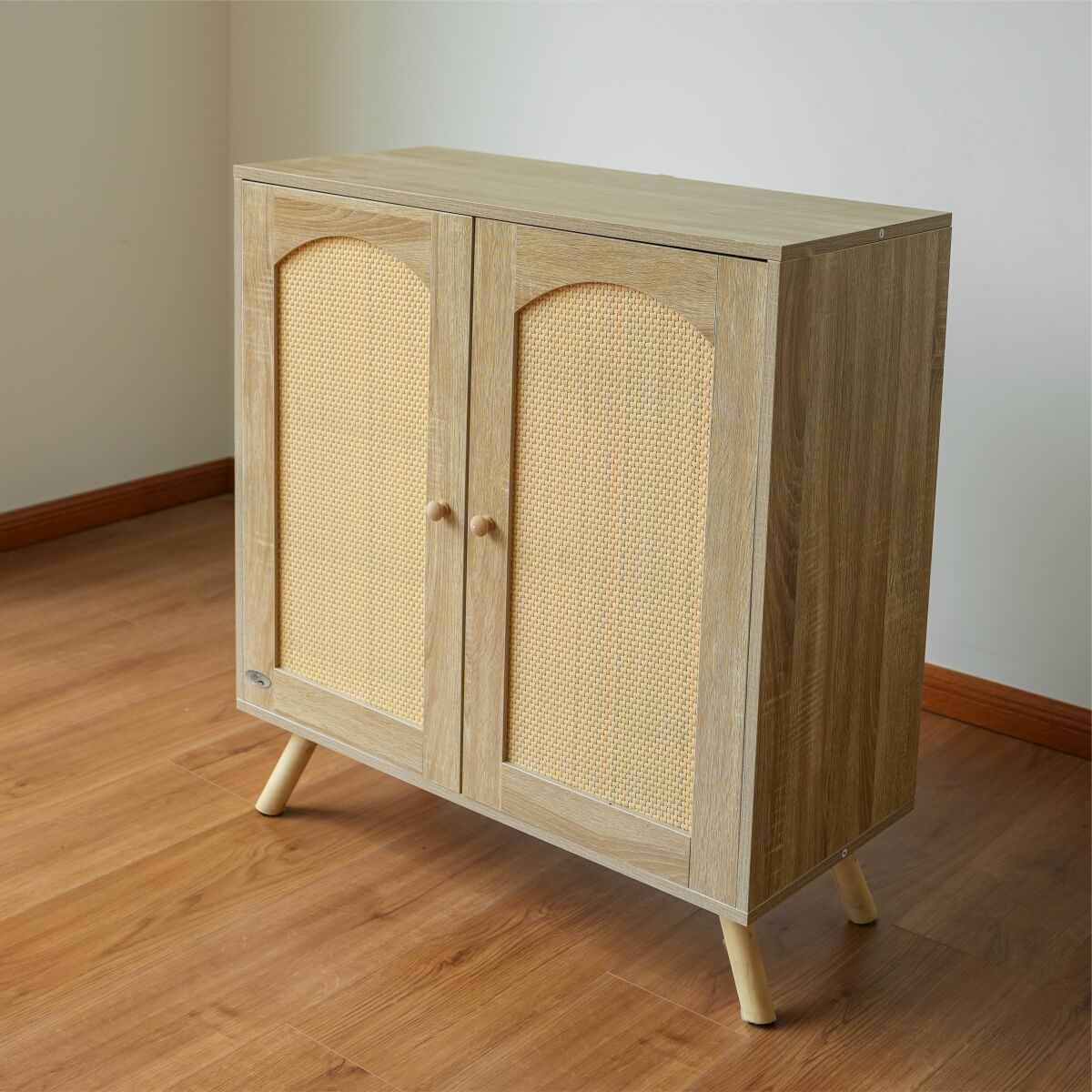 Solid Wood Storage Cabinet - Freestanding Storage Cupboard