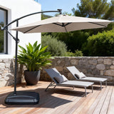 Banana-Style Outdoor Parasol – 8-Rib Patio Umbrella with PA-Coated Canopy