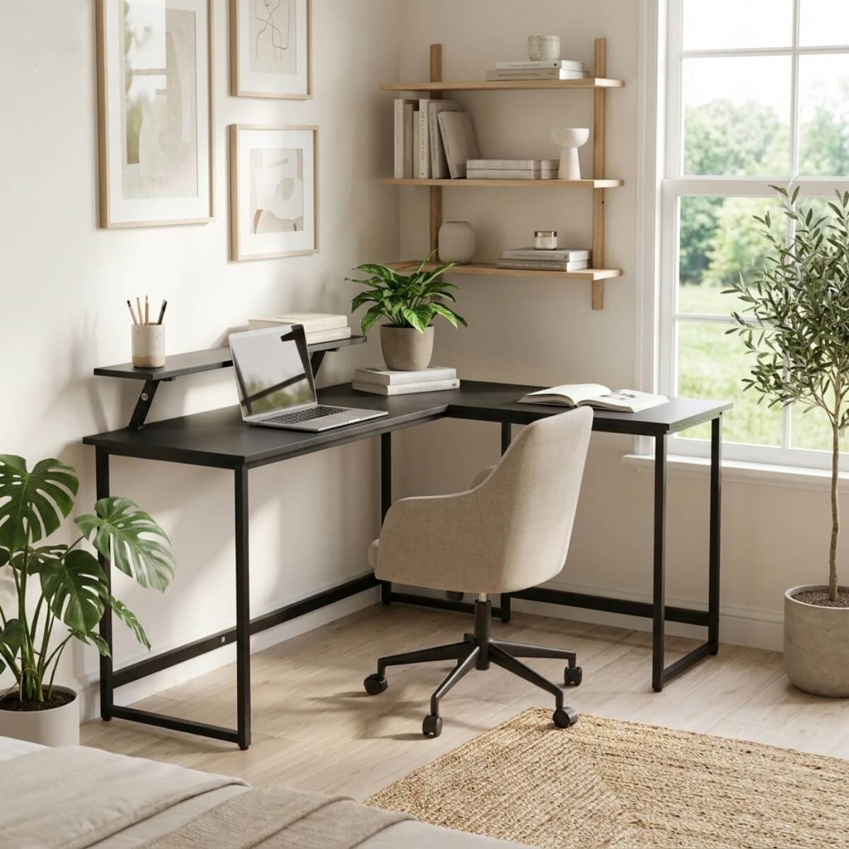 L Shaped Corner Desk - Home Office Computer Desk