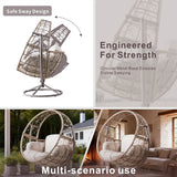 Metal Hanging Egg Chair - Grey Outdoor Garden Swing Chair