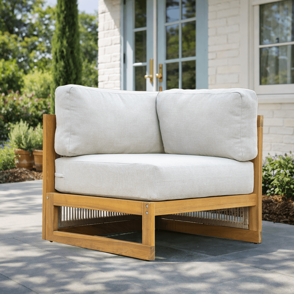 CAVEN Solid Wood Outdoor Corner Sofa