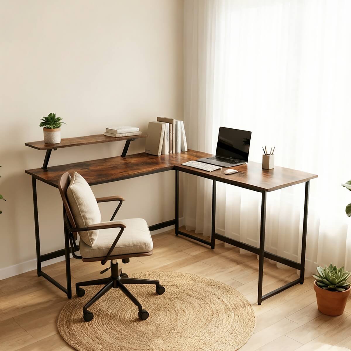 L Shaped Corner Desk - Home Office Computer Desk