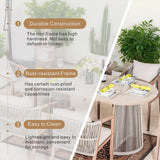 6-Seater Garden Dining Set - Metal Frame, Wood-Effect Table & Chairs