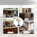 Set of 2 Swivel Bar Stools – Height Adjustable Bar Chairs with Cushions for Kitchen Island & Home Bar