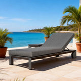ARVE Aluminum Sun Lounger Set (Chaise + Side Table)